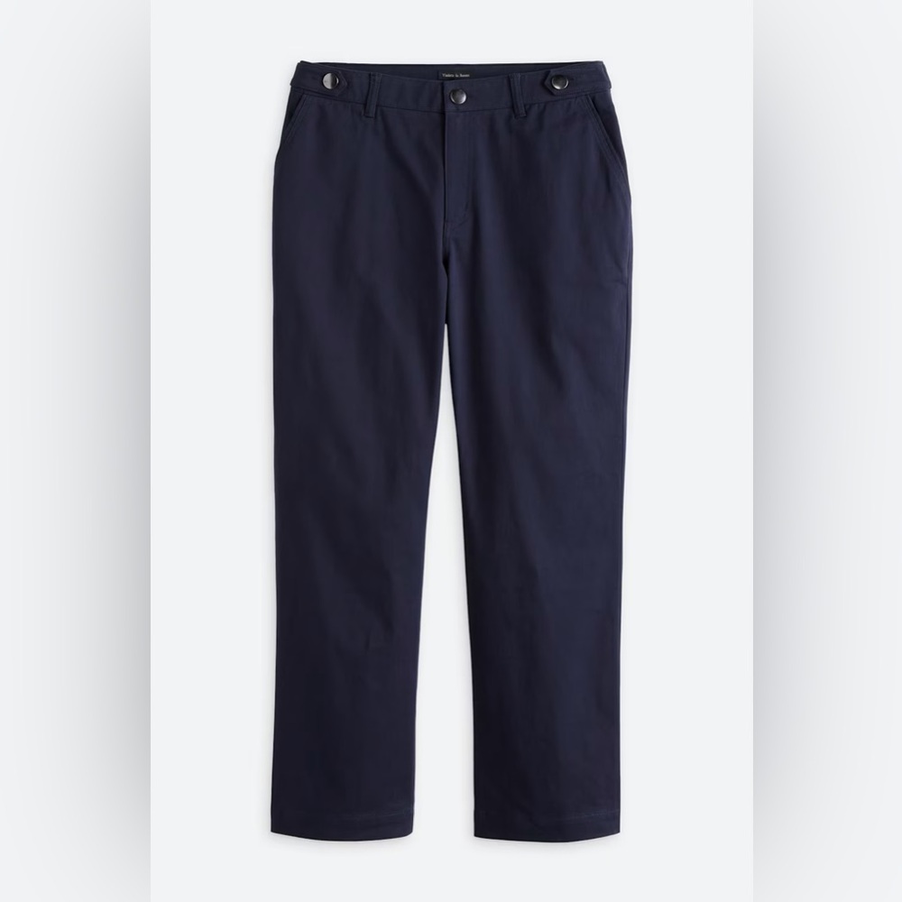 Violets & Roses Avery Straight Pant, Navy Blue, Size 8